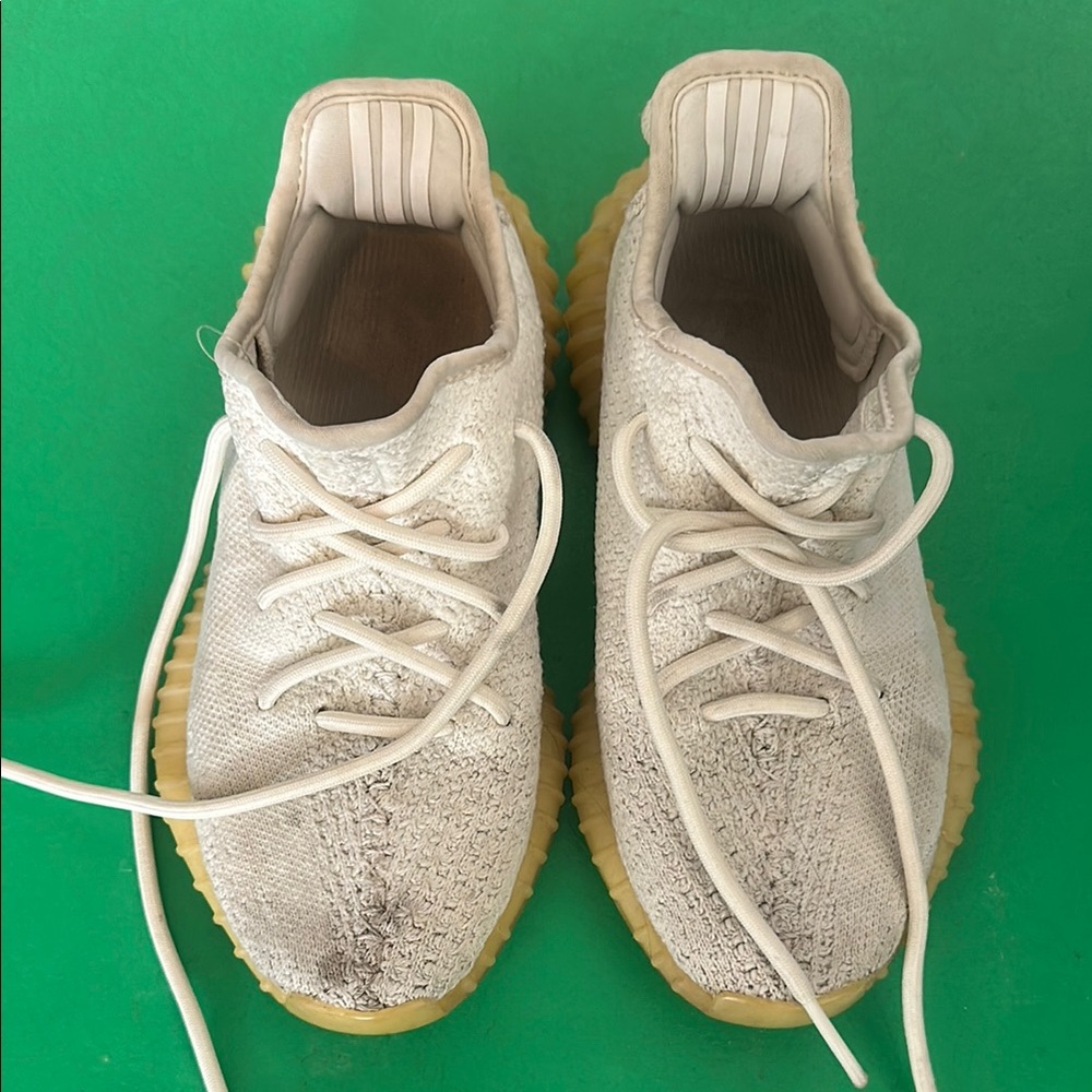 Yeezy Cream and Tan Sneakers